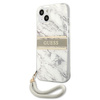 Guess GUHCP13SKMABGR iPhone 13 mini 5,4" szary/grey hardcase Marble Strap Collection