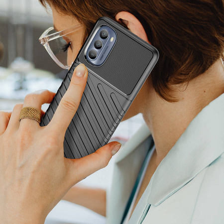 Thunder Case für Motorola Moto G62 5G Silikonschutzhülle schwarz