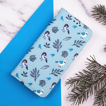 Etui Smart Trendy Winter Birds do Samsung A13 5G / A04S