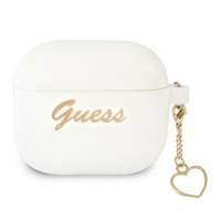 Guess GUA3LSCHSH AirPods 3 cover white / white Silicone Charm Collection