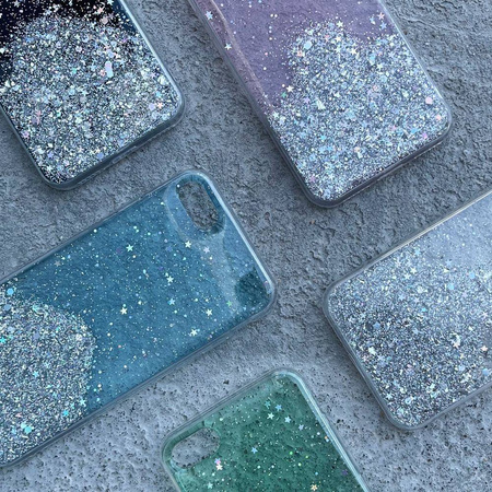 Star Glitter etui pokrowiec do iPhone 13 Pro błyszcząca brokatowa obudowa czarny