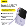 Baseus Qpow power bank 10000mAh built-in Lightning 20W Quick Charge cable SCP AFC FCP purple (PPQD020005)