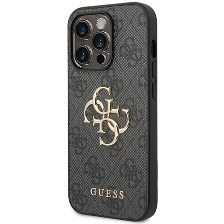 Guess GUHCP15L4GMGGR iPhone 15 Pro 6.1" gray/gray hardcase 4G Big Metal Logo