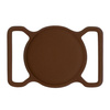 Silicone flexible cover pet dog cat collar loop case for Apple AirTag brown