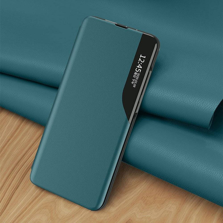 Eco Leather View Case elegancki futerał etui z klapką i funkcją podstawki Xiaomi Redmi K40 Pro+ / K40 Pro / K40 / Poco F3 pomarańczowy