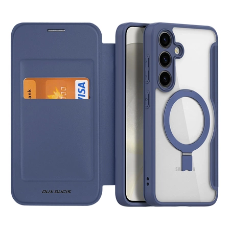 Dux Ducis Skin X Pro Hülle mit Magnetring/Ständer für Samsung S24+ – blau