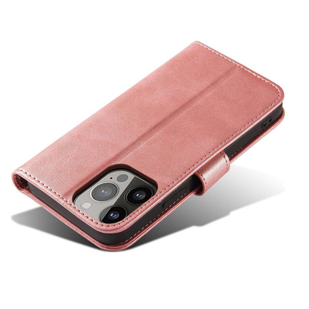 Magnet Case für Samsung Galaxy S23 Flip Cover Wallet Stand Pink