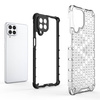 Honeycomb case armored cover with a gel frame for Samsung Galaxy M53 5G black