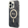 Guess nakładka do iPhone 14 Pro Max 6,7" GUHMP14XH4STK czarna hardcase Magsafe IML 4G