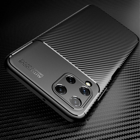 Etui SAMSUNG GALAXY A22 LTE / 4G Pancerne Shockproof Carbon Fiber granatowe