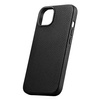 iCarer Litchi Premium Leather Case iPhone 14 Magnetic Leather Case with MagSafe Black (WMI14220709-BK)