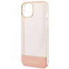 Original Case IPHONE 14 PLUS Guess Hardcase Translucent pink