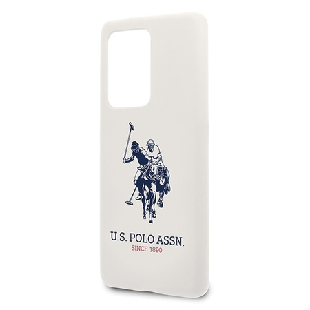 US Polo USHCS69SLHRWH S20 Ultra G988 biały/white Silicone Collection