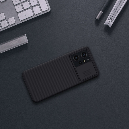 Gepanzertes Xiaomi Redmi Note 12-Gehäuse mit Kameraabdeckung Nillkin CamShield Case - schwarz