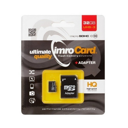 Imro karta pamięci 32GB microSDHC kl. 10 UHS-3 + adapter