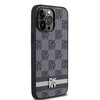 DKNY DKHCP14XPCPTSSK iPhone 14 Pro Max 6.7" czarny/black hardcase Leather Checkered Mono Pattern & Printed Stripes