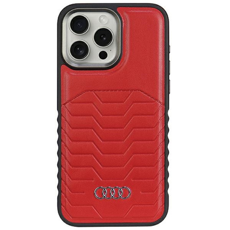 Audi Synthetic Leather MagSafe iPhone 14 Pro 6.1" czerwony/red hardcase AU-TPUPCMIP14P-GT/D3-RD