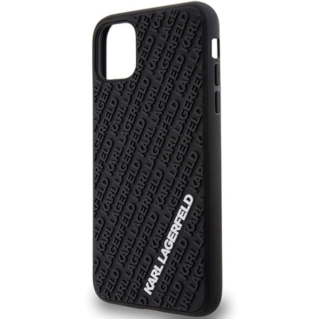 Karl Lagerfeld KLHCN613DMKRLK iPhone 11 / Xr 6.1&quot; black/black hardcase 3D Rubber Multi Logo