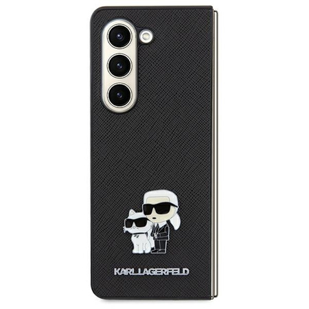 Oryginalne Etui KARL LAGERFELD hardcase Saffiano Karl&Choupette Pin KLHCSA35SAKCNPK do Samsung Galaxy A35 czarny