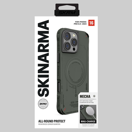 Skinarma etui Mecha iPhone 16 Pro Max     6.9" Magnetic Charging oliwkowy/olive