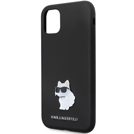 Karl Lagerfeld nakładka do iPhone 11 KLHCN61SMHCNPK czarna HC Silicone C Metal Pin