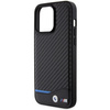 Etui BMW Leather Carbon na iPhone 15 Pro Max - czarne