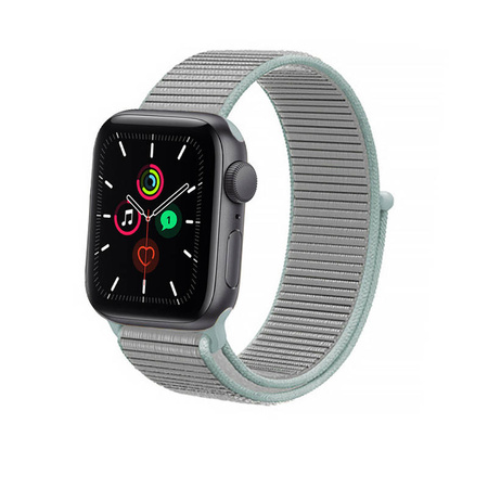 Crong Nylon - Pasek sportowy do Apple Watch 38/40/41 mm (Pastel Grey)