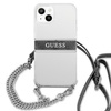 Guess GUHCP13SKC4GBSI iPhone 13 mini 5,4" Transparent hardcase 4G Grey Strap Silver Chain