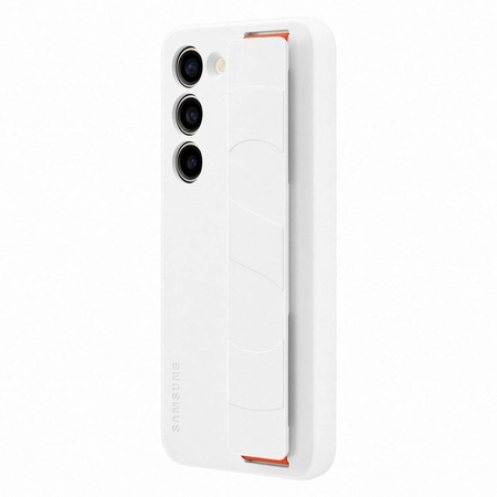 Samsung Silicone Grip Cover Case for Samsung Galaxy S23 silicone case with wrist strap white (EF-GS911TWEGWW)