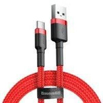 Baseus Cafule Cable - Kabel do ładowania i transmisji danych USB do USB-C 3 A, 1 m (czerwony)