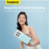 Baseus Magnetic Mini MagSafe 10000mAh 30W powerbank with built-in Lightning cable - blue + Baseus Simple Series USB-C - USB-C 60W 0.3m cable