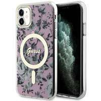 Guess GUHMN61HCFWSP iPhone 11 / Xr 6.1" pink/pink hardcase Flower MagSafe