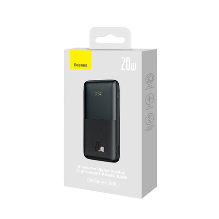 Baseus Bipow Pro powerbank 10000mAh 20W + USB 3A 0.3m cable black (PPBD040101)