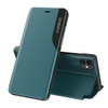 Eco Leather View Case elegant bookcase type case with kickstand for iPhone 13 Pro Max green