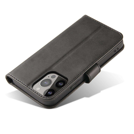 Magnet Case Hülle für Vivo Y35 / Vivo Y22 / Vivo Y22s Hülle mit Flip Wallet Ständer schwarz