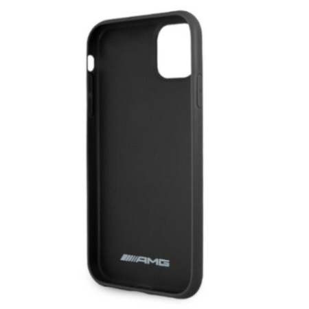 AMG AMHCN61GSEBK iPhone 11 6,1" czarny/black hardcase Leather Debossed Lines