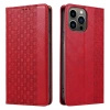 Magnet Strap Case for iPhone 14 Flip Wallet Mini Lanyard Stand red