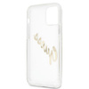 Guess GUHCP12MKTRSVGO iPhone 12/12 Pro 6,1" Transparent hardcase Vintage Script Gold