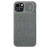 Nillkin Qin Cloth Pro Case Schutzhülle für iPhone 14, Kamera-Abdeckung, Holster-Abdeckung, Klapphülle, Grau