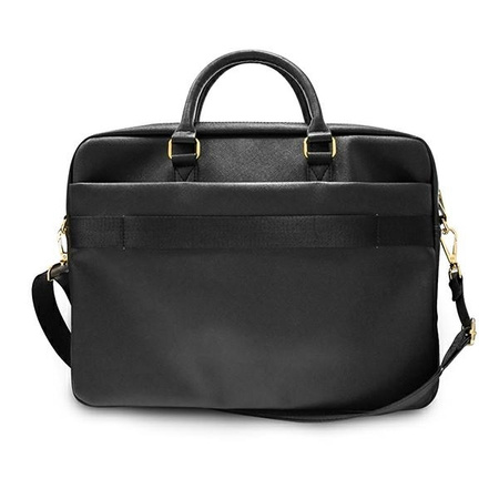 Guess Torba GUCB15PUSASBK 15" czarny/black Saffiano Script