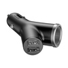 Baseus Y Type Car Charger ładowarka samochodowa 2x USB + gniazdo zapalniczki 3.4A czarny (CCALL-YX01)