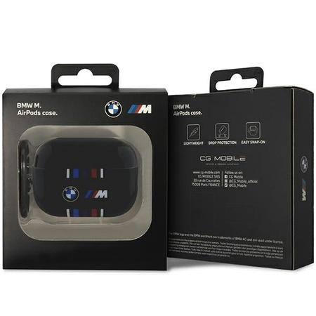 BMW BMAP222SWTK AirPods Pro 2 gen cover czarny/black Multiple Colored Lines