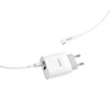 HOCO C80A NETWORK CHARGER PD20W/QC3.0 + TYPE-C CABLE WHITE