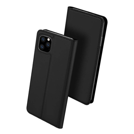 Etui IPHONE 11 PRO z klapką Dux Ducis skórzane Skin Leather czarne