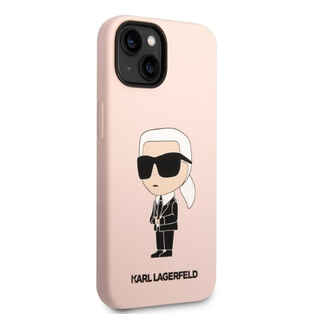 Karl Lagerfeld Silicone NFT Ikonik MagSafe - Etui iPhone 14 Plus (różowy)