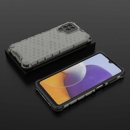 Honeycomb Case armor cover with TPU Bumper for Samsung Galaxy A22 4G black