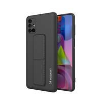 Wozinsky Kickstand Case elastyczne silikonowe etui z podstawką Samsung Galaxy M51 czarny