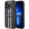 Guess GUHMP14LP4RPSK iPhone 14 Pro 6,1" schwarz/schwarzes Hardcase 4G bedruckte Streifen MagSafe