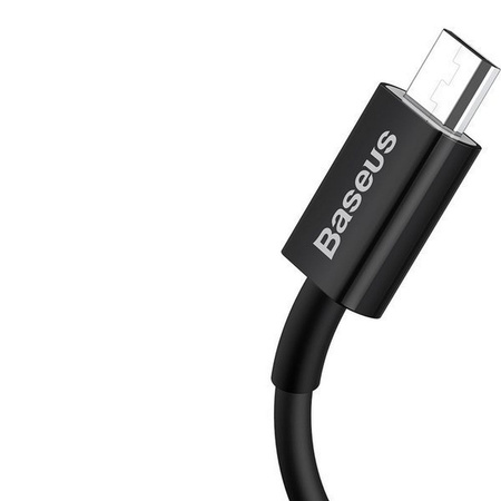 Baseus Superior kabel przewód USB - micro USB do szybkiego ładowania 2A 2m czarny (CAMYS-A01)