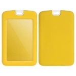 ID badge holder with lanyard - yellow